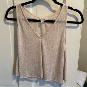 LA Hearts Loose Fitting Light Tan-Colored Tank Top
